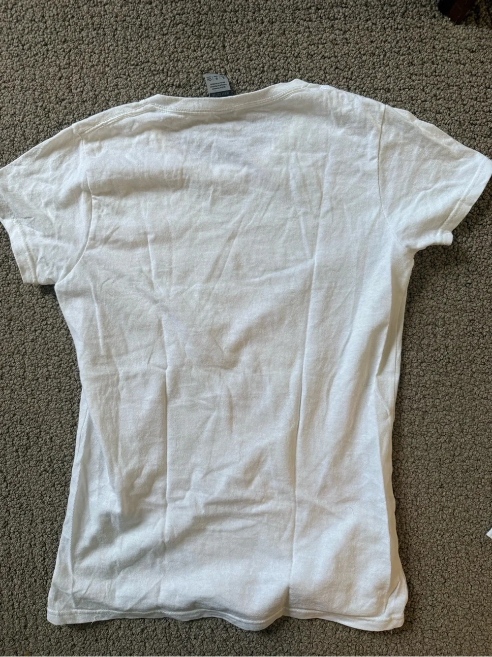 Taylor Swift White Tee with Black Cat Graphic